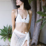 Two Piece Crochet Bra and Skirt Set