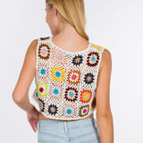 Rainbow Tie Crochet Vest