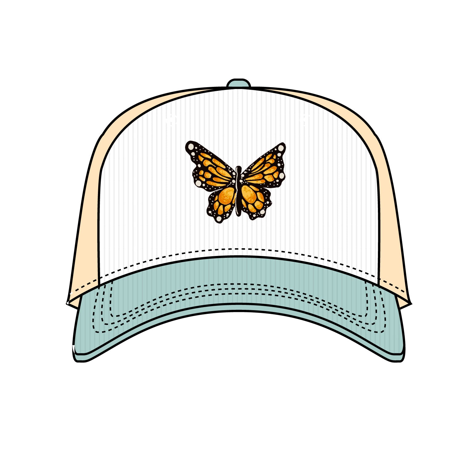Corduroy Butterfly Hat
