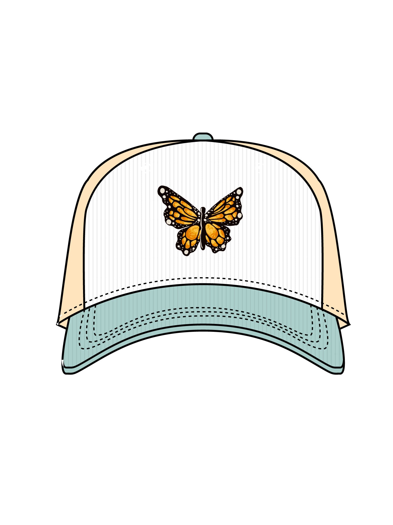 Corduroy Butterfly Hat